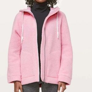Lululemon So Sherpa pink hoodie